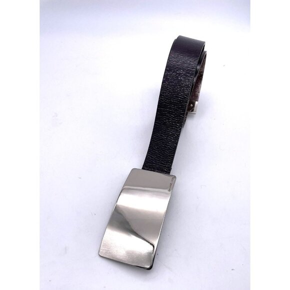 Michael Kors Genuine Leather Silver Buckle Belt Women\'s Size Large Purple main image 4